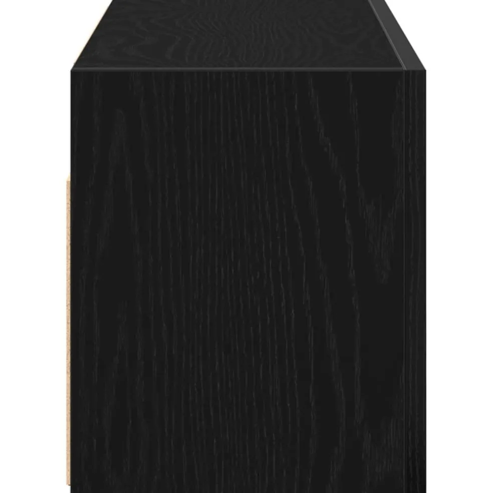 vidaXL Badkamerwandkast 60x25x30 cm bewerkt hout zwart