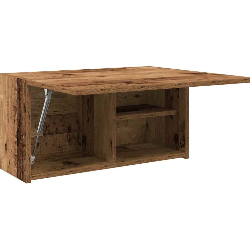 vidaXL Badkamerwandkast 60x25x30 cm bewerkt hout oud houtkleurig