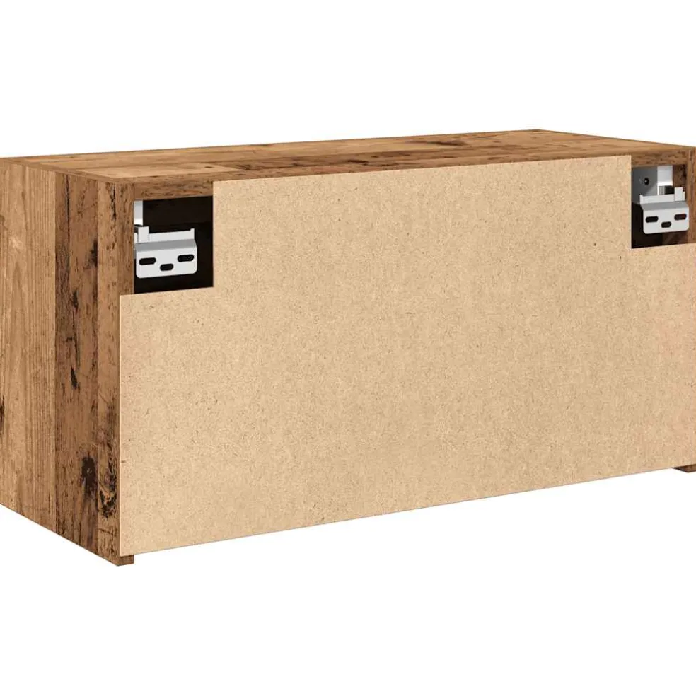 vidaXL Badkamerwandkast 60x25x30 cm bewerkt hout oud houtkleurig