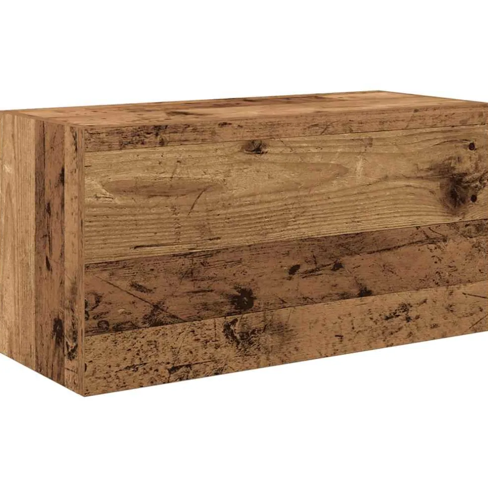 vidaXL Badkamerwandkast 60x25x30 cm bewerkt hout oud houtkleurig