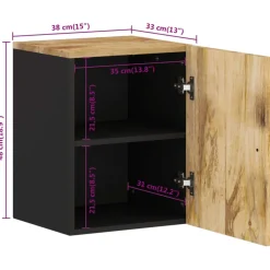 vidaXL Badkamerwandkast 38x33x48 cm massief mangohout