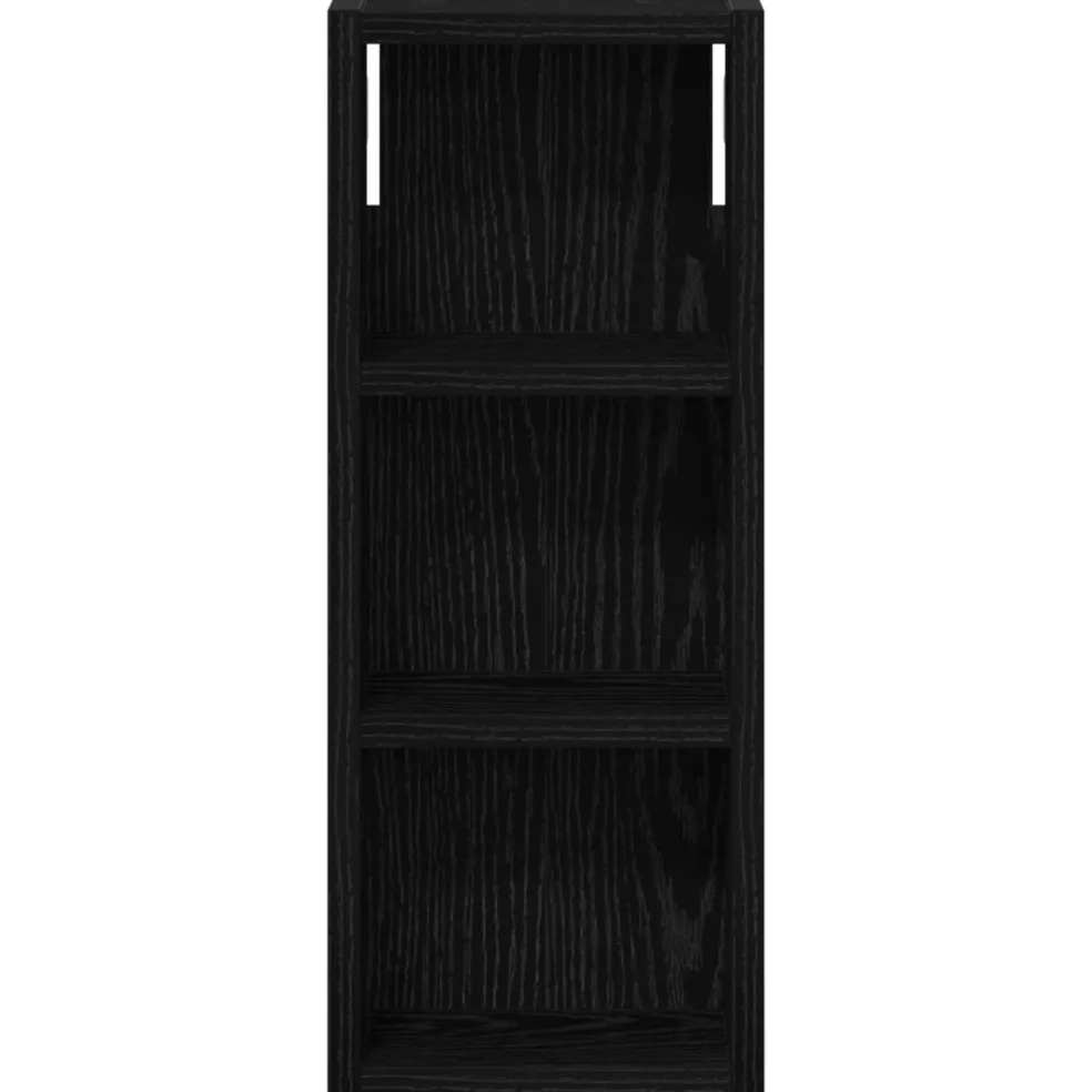 vidaXL Badkamer wandkast Zwarte Eik 20 x 10 x 50 cm Geconstrueerd hout
