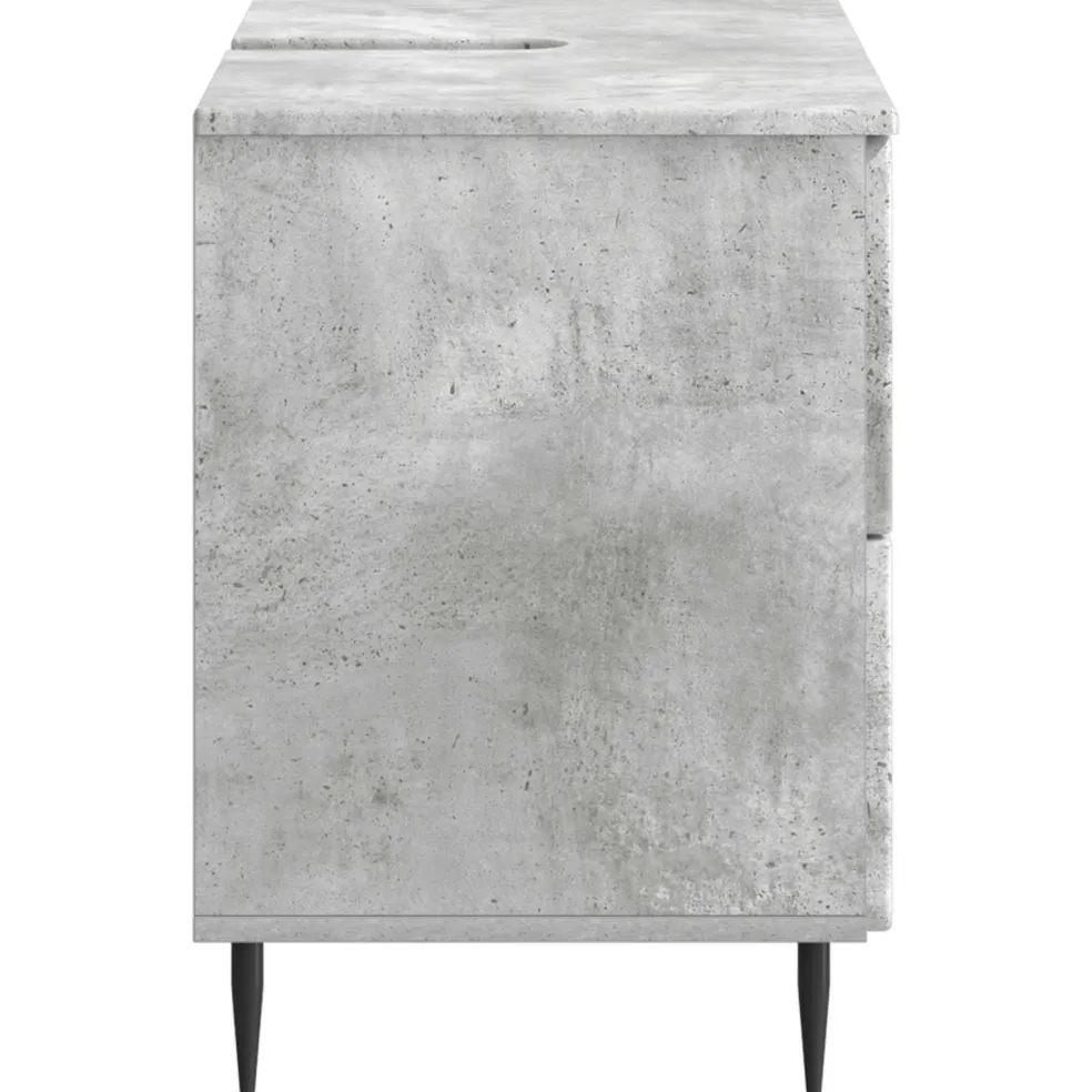 vidaXL Badkamer wastafelkast ZWOLLE Betongrijs 82 x 41 x 58,5 cm