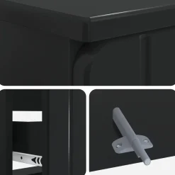 vidaXL Badkamer wastafelkast ZWOLLE Zwart 82 x 41 x 58,5 cm
