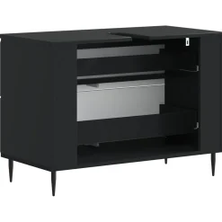 vidaXL Badkamer wastafelkast ZWOLLE Zwart 82 x 41 x 58,5 cm