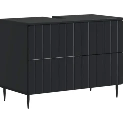 vidaXL Badkamer wastafelkast ZWOLLE Zwart 82 x 41 x 58,5 cm