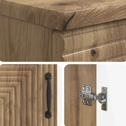 vidaXL Badkamer wastafelkast HAARLEM Artisanaal eiken