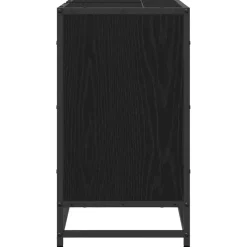 vidaXL Badkamer wastafelkast Zwart Eiken 65 x 33 x 60 cm Bewerkt hout
