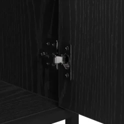 vidaXL Badkamer wastafelkast Zwart Eiken 65 x 33 x 60 cm Bewerkt hout