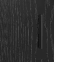 vidaXL Badkamer wastafelkast Zwart Eiken 65 x 33 x 60 cm Bewerkt hout