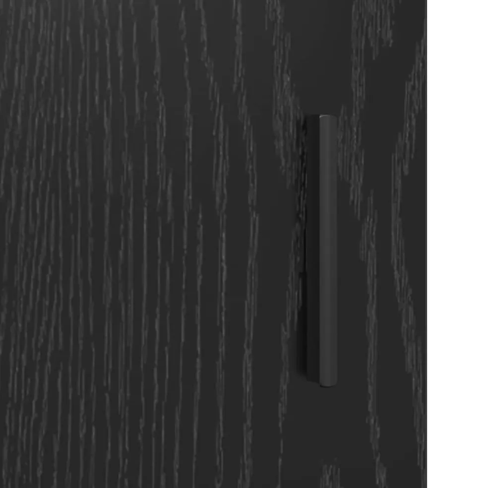 vidaXL Badkamer wastafelkast Zwart Eiken 65 x 33 x 60 cm Bewerkt hout