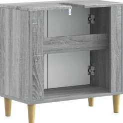 vidaXL Badkamer wastafelkast ARNHEM Grijs Sonoma 59,5 x 31,5 x 59 cm