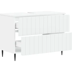vidaXL Badkamer wastafelkast ZWOLLE Wit 82 x 41 x 58,5 cm Bewerkt hout