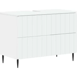 vidaXL Badkamer wastafelkast ZWOLLE Wit 82 x 41 x 58,5 cm Bewerkt hout