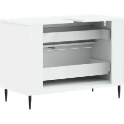 vidaXL Badkamer wastafelkast ZWOLLE Wit 82 x 41 x 58,5 cm Bewerkt hout