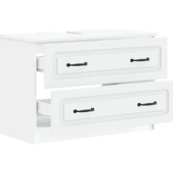 vidaXL Badkamer wastafelkast UTRECHT Wit 82 x 41 x 56 cm Bewerkt hout