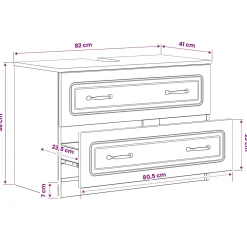vidaXL Badkamer wastafelkast HAARLEM Sonoma Eiken 82 x 41 x 58,5 cm