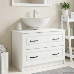 vidaXL Badkamer wastafelkast HAARLEM Sonoma Eiken 82 x 41 x 58,5 cm