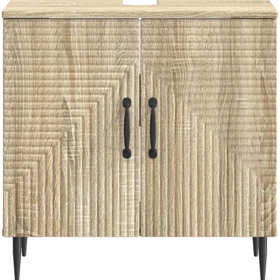 vidaXL Badkamer wastafelkast HAARLEM Sonoma Eiken 59,5 x 31,5 x 59 cm