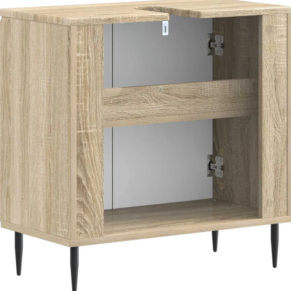 vidaXL Badkamer wastafelkast HAARLEM Sonoma Eiken 59,5 x 31,5 x 59 cm