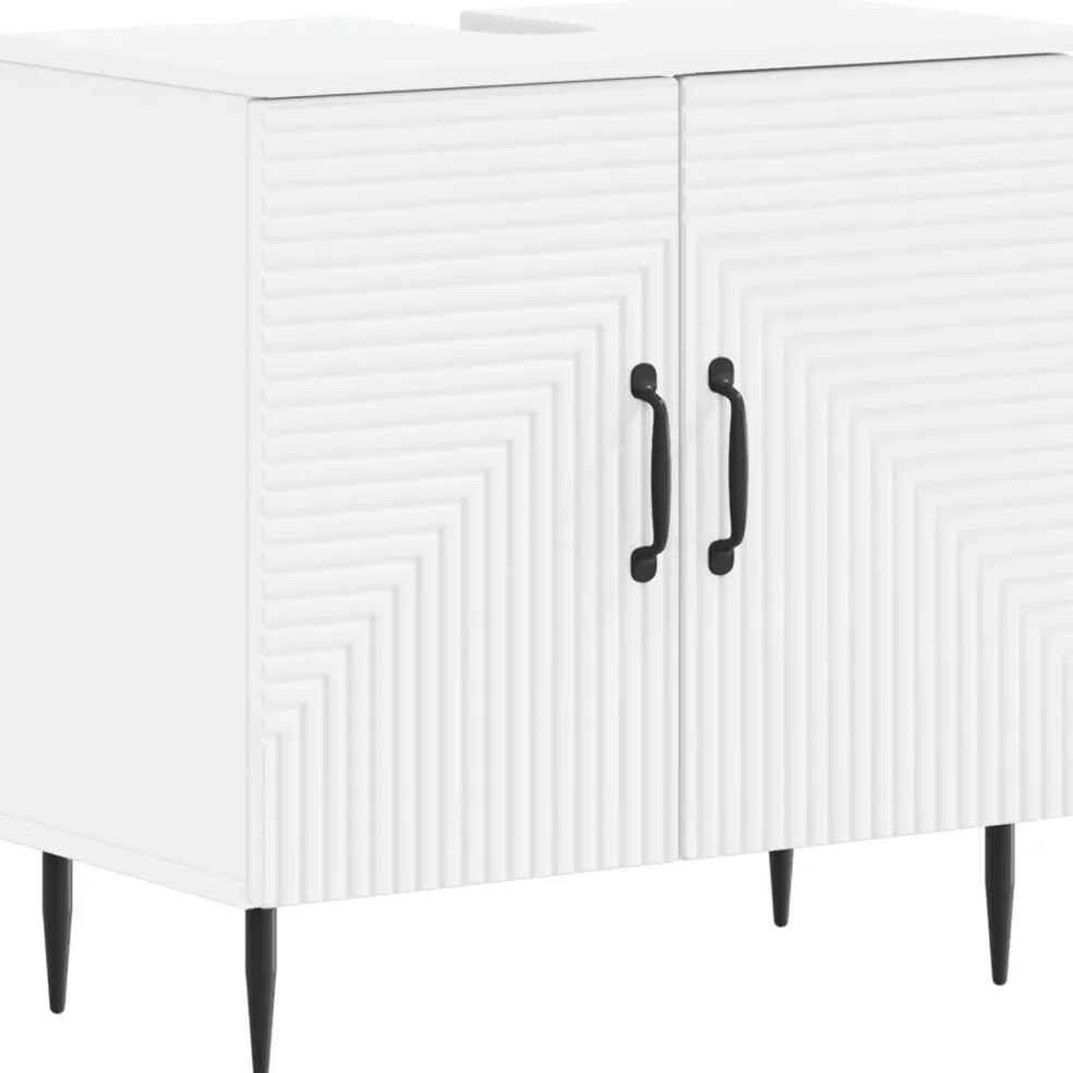 vidaXL Badkamer wastafelkast HAARLEM Wit 59,5 x 31,5 x 59 cm