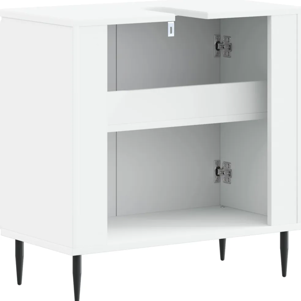 vidaXL Badkamer wastafelkast HAARLEM Wit 59,5 x 31,5 x 59 cm