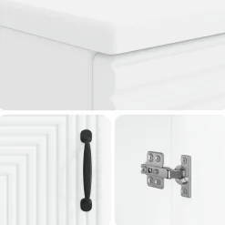 vidaXL Badkamer wastafelkast HAARLEM Wit 59,5 x 31,5 x 59 cm