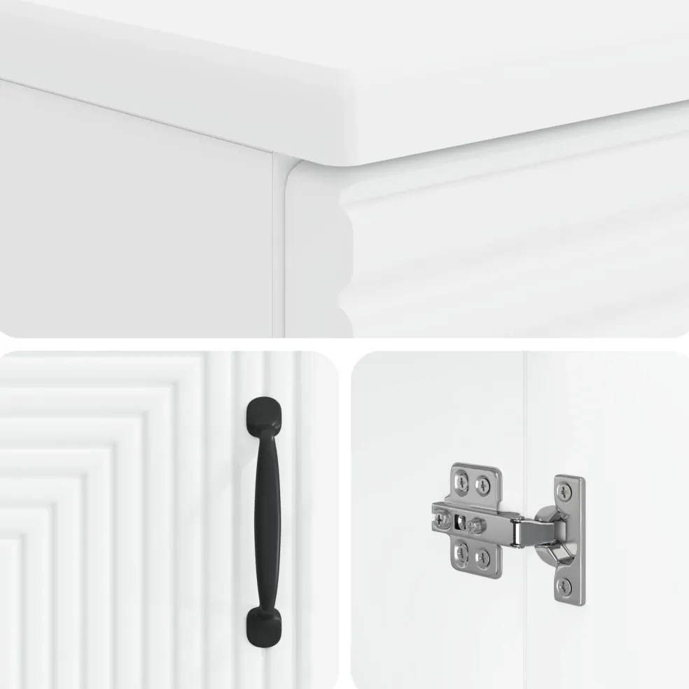 vidaXL Badkamer wastafelkast HAARLEM Wit 59,5 x 31,5 x 59 cm