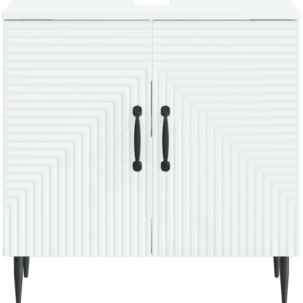 vidaXL Badkamer wastafelkast HAARLEM Wit 59,5 x 31,5 x 59 cm