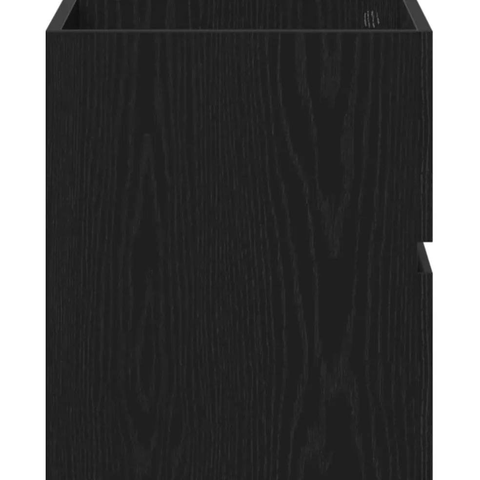 vidaXL Badkamerwastafelkast Zwart Eiken 41x38,5x45 cm Bewerkt Hout