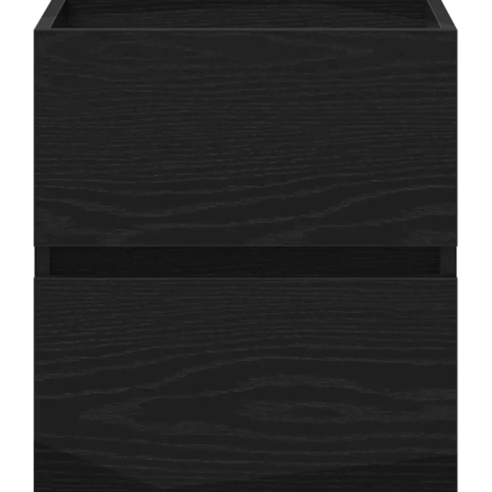 vidaXL Badkamerwastafelkast Zwart Eiken 41x38,5x45 cm Bewerkt Hout
