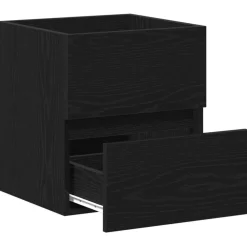 vidaXL Badkamerwastafelkast Zwart Eiken 41x38,5x45 cm Bewerkt Hout