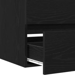 vidaXL Badkamerwastafelkast Zwart Eiken 41x38,5x45 cm Bewerkt Hout