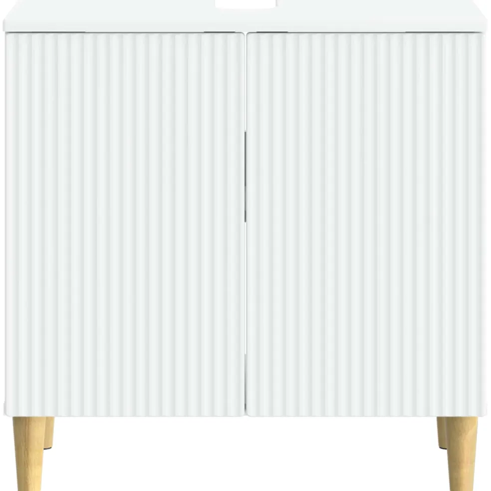 vidaXL Badkamer wastafelkast ARNHEM Wit 59,5 x 31,5 x 59 cm