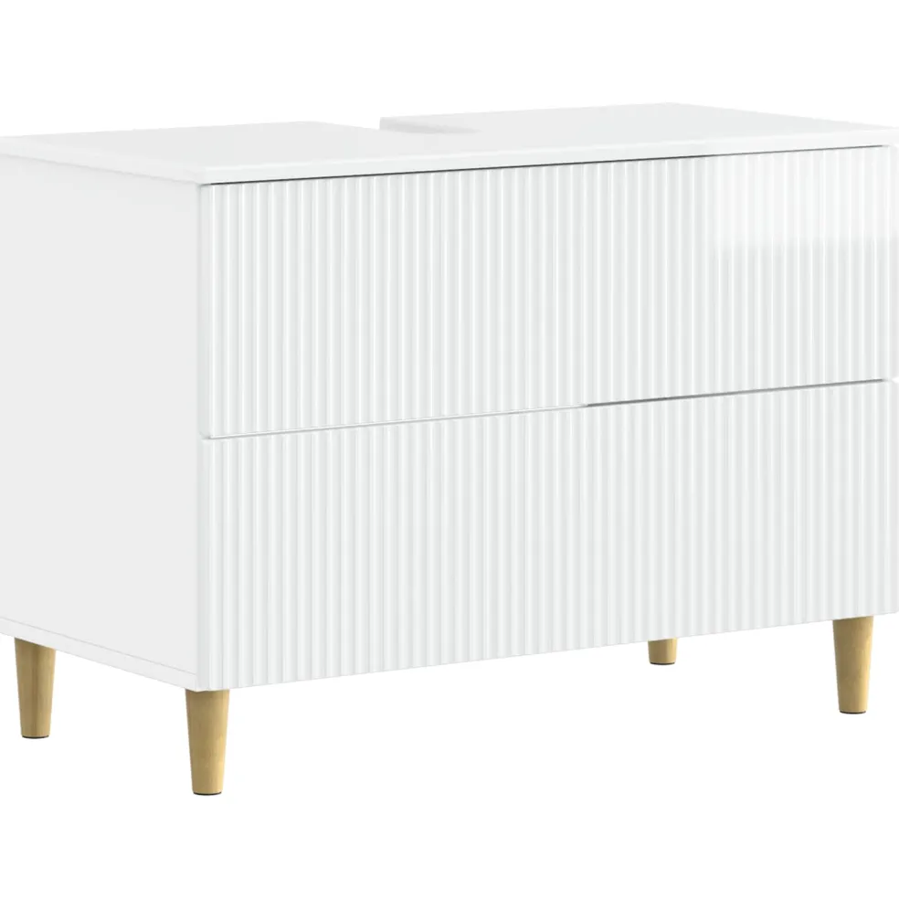 vidaXL Badkamer wastafelkast ARNHEM Hoogglans Wit 82 x 41 x 59 cm
