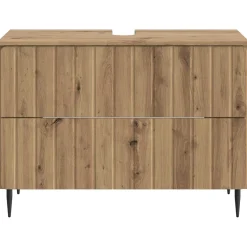 vidaXL Badkamer wastafelkast ZWOLLE Artisanaal eiken 82 x 41 x 58,5 cm