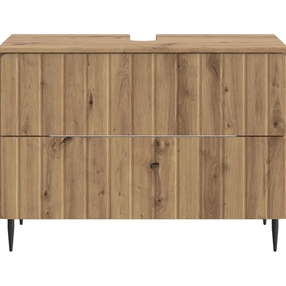 vidaXL Badkamer wastafelkast ZWOLLE Artisanaal eiken 82 x 41 x 58,5 cm