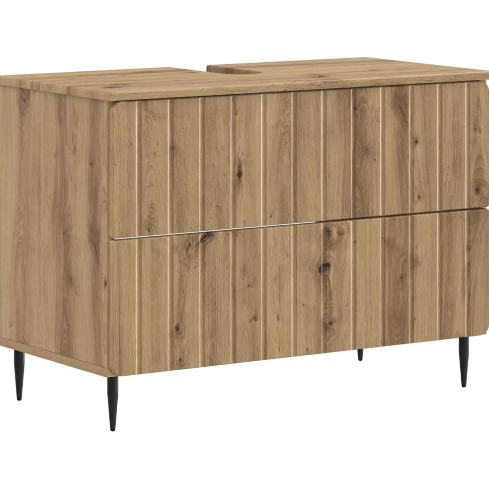 vidaXL Badkamer wastafelkast ZWOLLE Artisanaal eiken 82 x 41 x 58,5 cm