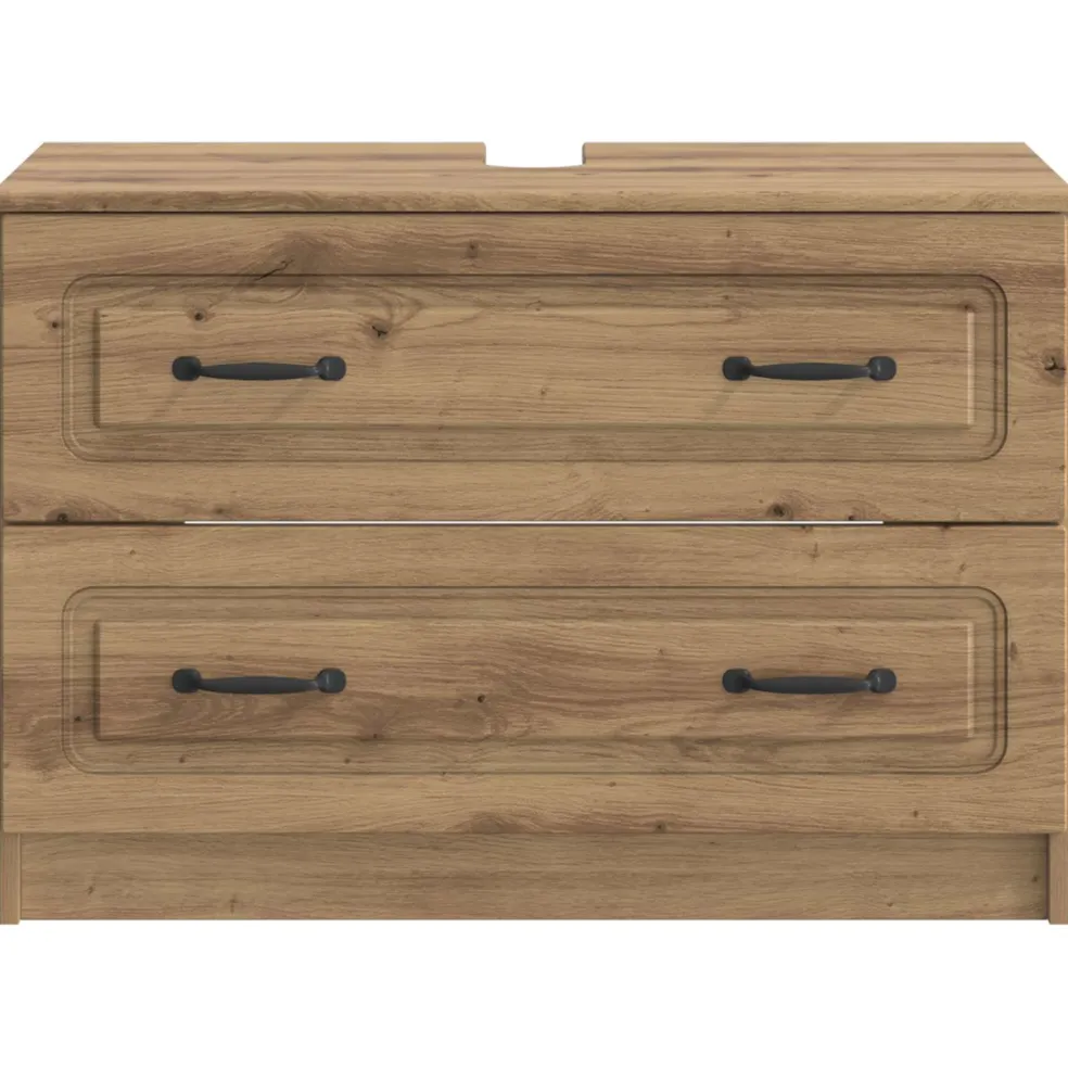vidaXL Badkamer wastafelkast UTRECHT Artisanaal eiken 82 x 41 x 56 cm