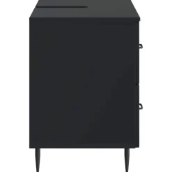 vidaXL Badkamer wastafelkast HAARLEM Zwart 82 x 41 x 58,5 cm