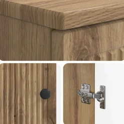 vidaXL Badkamer wastafelkast EDE Artisanaal eiken 59,5 x 31,5 x 59 cm