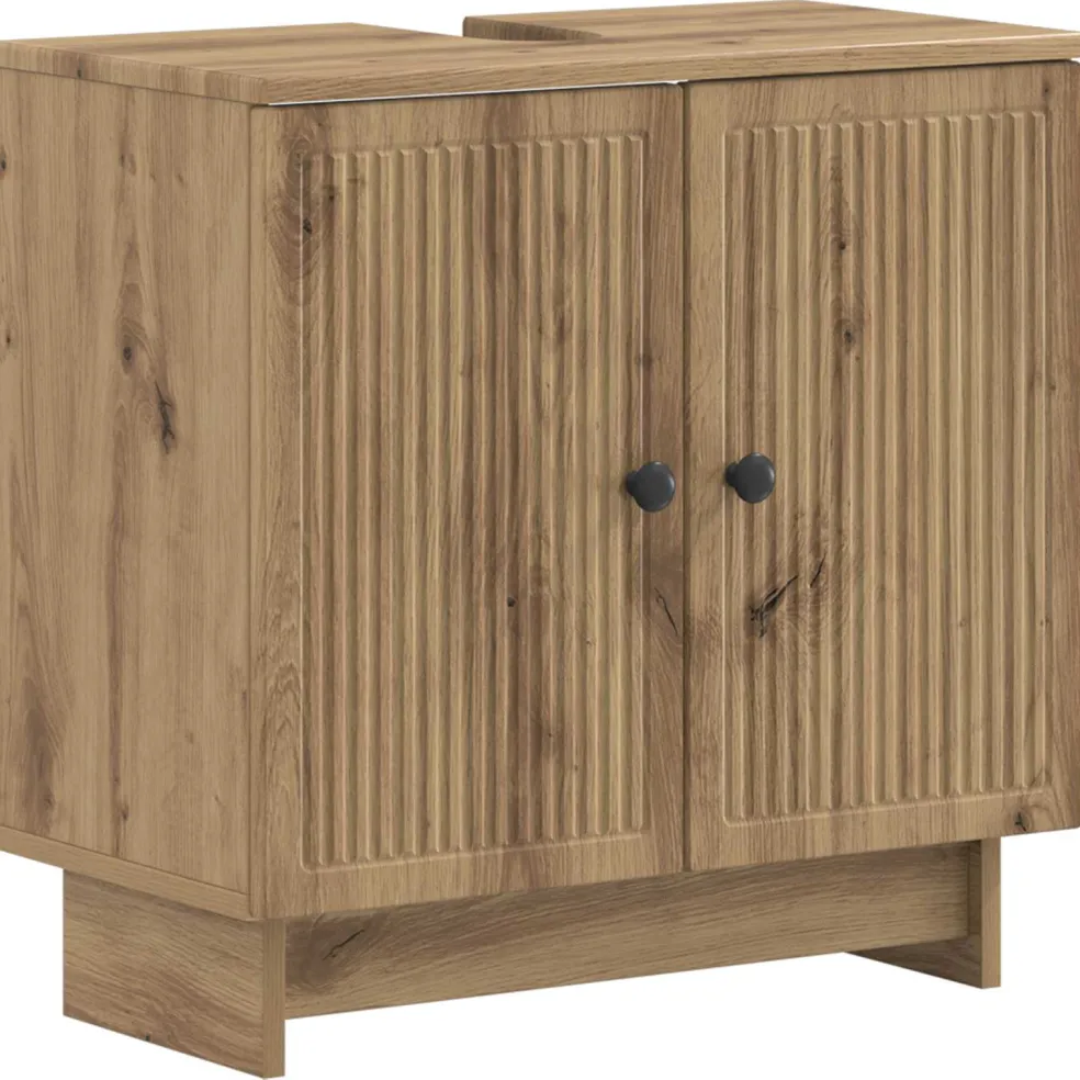 vidaXL Badkamer wastafelkast EDE Artisanaal eiken 59,5 x 31,5 x 59 cm