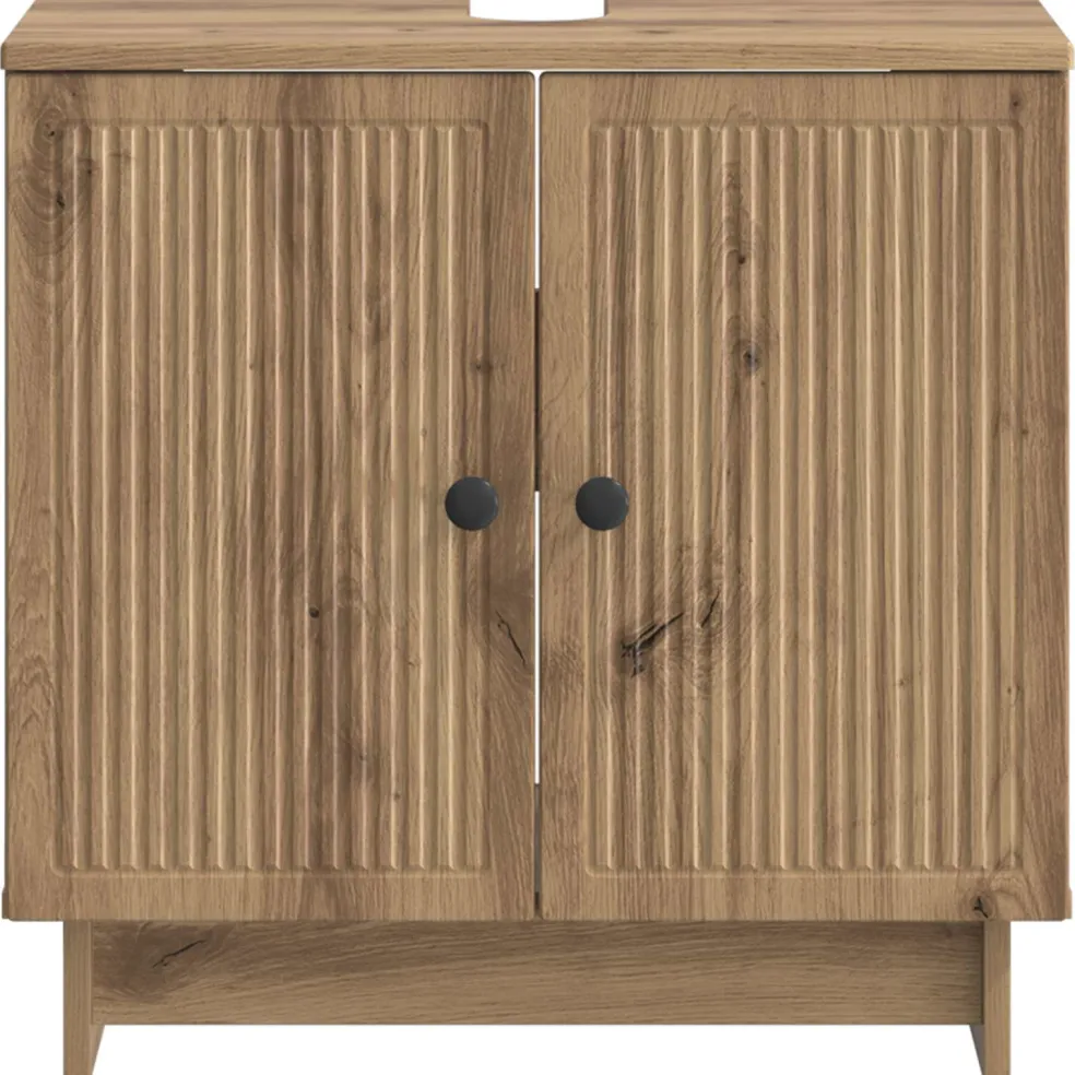 vidaXL Badkamer wastafelkast EDE Artisanaal eiken 59,5 x 31,5 x 59 cm