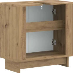 vidaXL Badkamer wastafelkast EDE Artisanaal eiken 59,5 x 31,5 x 59 cm
