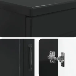 vidaXL Badkamer wastafelkast UTRECHT Zwart 59,5 x 31,5 x 59 cm