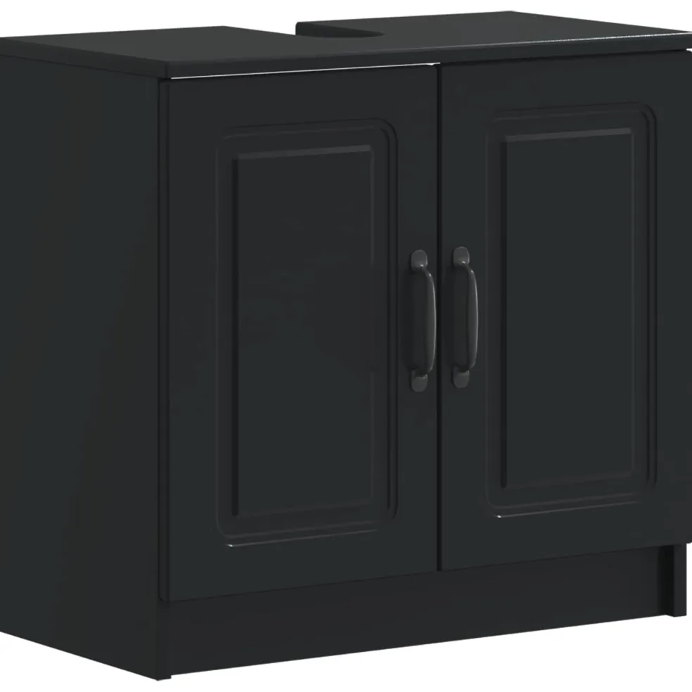 vidaXL Badkamer wastafelkast UTRECHT Zwart 59,5 x 31,5 x 59 cm