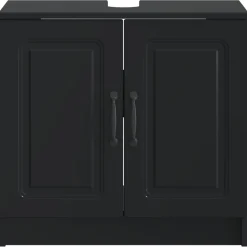 vidaXL Badkamer wastafelkast UTRECHT Zwart 59,5 x 31,5 x 59 cm
