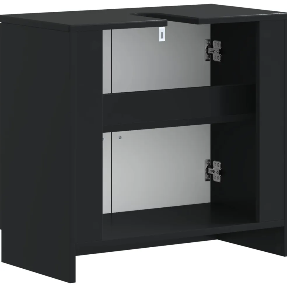 vidaXL Badkamer wastafelkast UTRECHT Zwart 59,5 x 31,5 x 59 cm