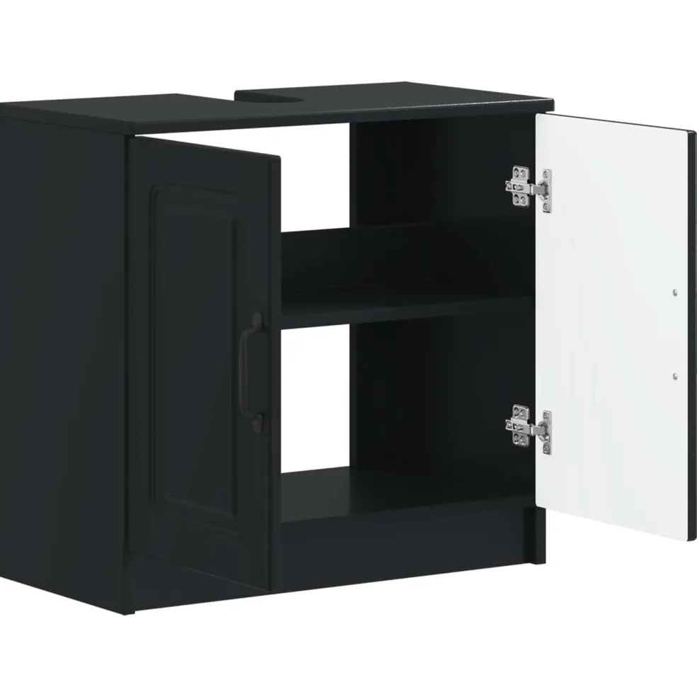 vidaXL Badkamer wastafelkast UTRECHT Zwart 59,5 x 31,5 x 59 cm