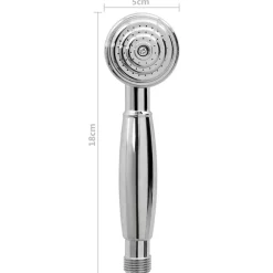 vidaXL Badkraan tweeknops en handdouche chroom